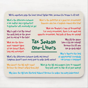 Tax Season Humour Jokes Funny Accountant Mousepad