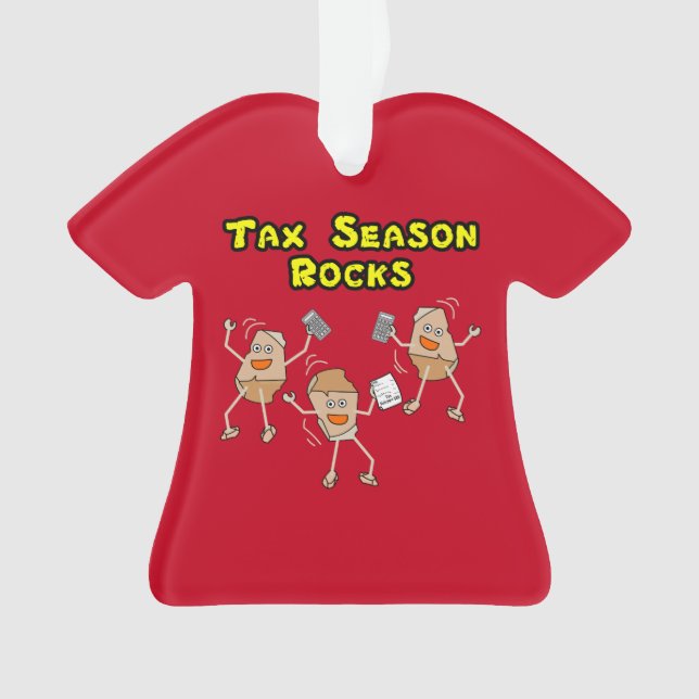 Tax Season Rocks Ornament (Front)