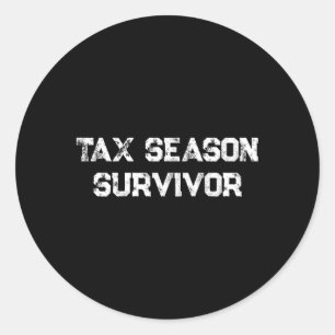 Tax Season Survivor Cpa Accountant Classic Round Sticker