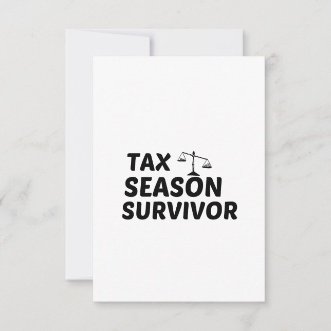 TAX SEASON SURVIVOR THANK YOU CARD (Front)