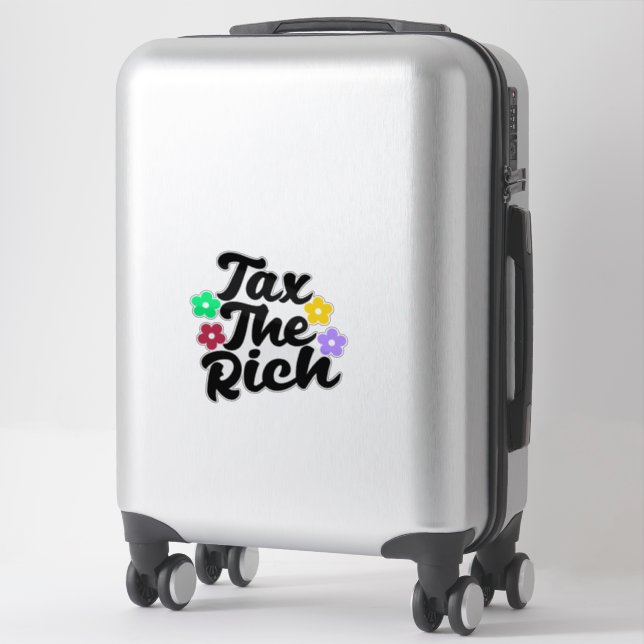 Tax The Rich - Anti-Capitalist Sticker (Suitcase)