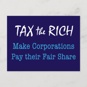 TAX the RICH Postcard