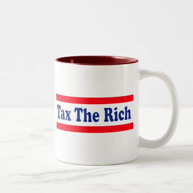 Tax the Rich! Two-Tone Coffee Mug (Right)
