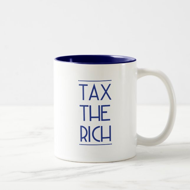 Tax The Rich! Two-Tone Coffee Mug (Right)