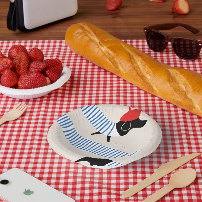 Taxa in Paris minimalism Paper Plate (Picnic)