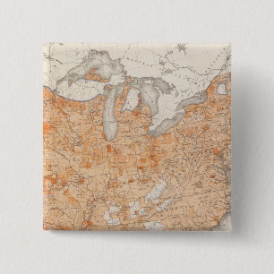 Taxation per Capita, Statistical US Lithograph 15 Cm Square Badge