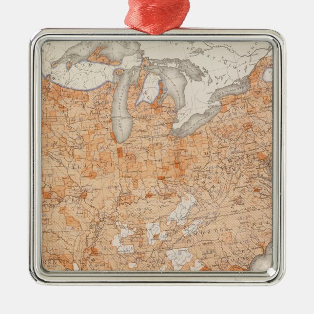 Taxation per Capita, Statistical US Lithograph Metal Tree Decoration (Front)