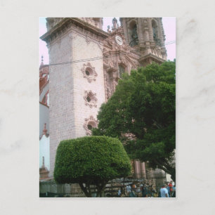 Taxco Cathedral front base from the zocalo Postcard