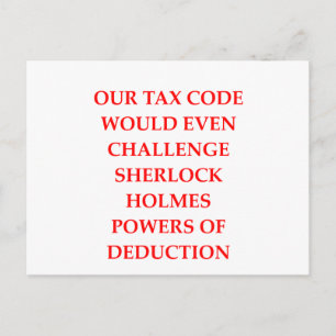 taxes postcard