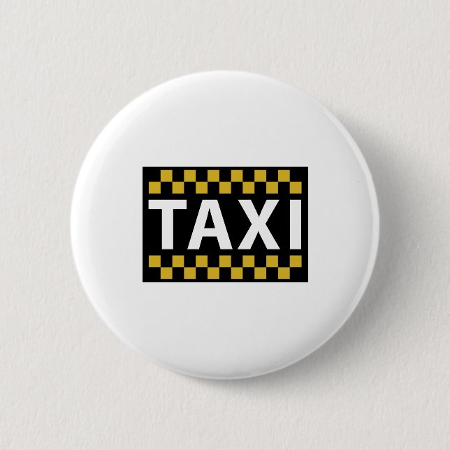 Taxi 6 Cm Round Badge (Front)