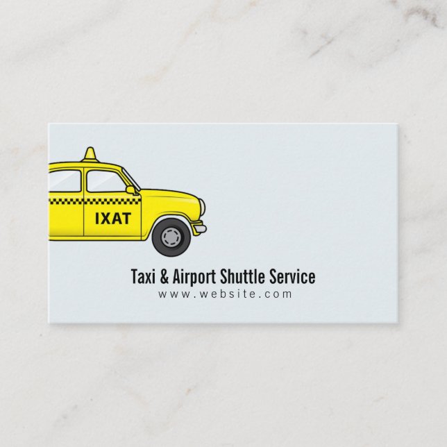 Taxi & Airport Shuttle Service Business Card (Front)