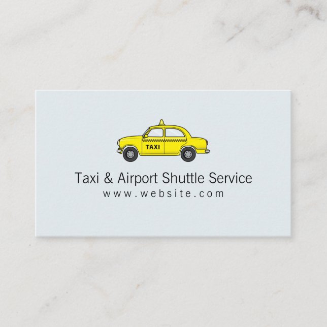 Taxi & Airport Shuttle Service Business Card (Front)