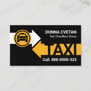 Taxi Arrow Routes Cab Driver Business Card