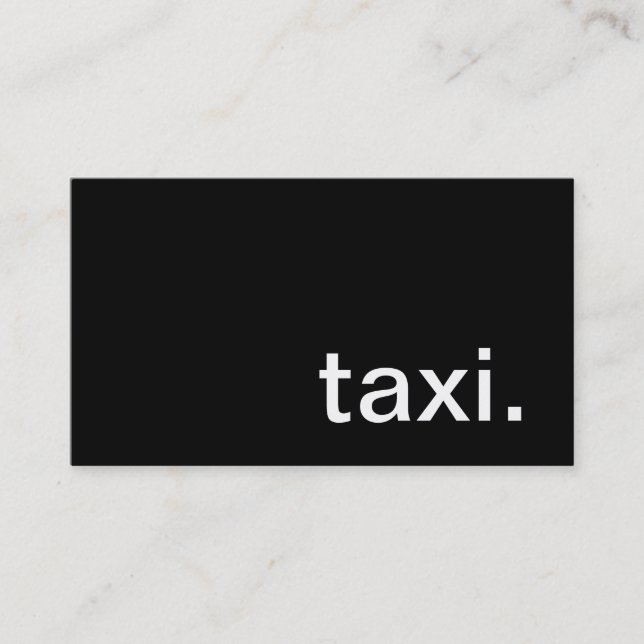Taxi Business Card (Front)