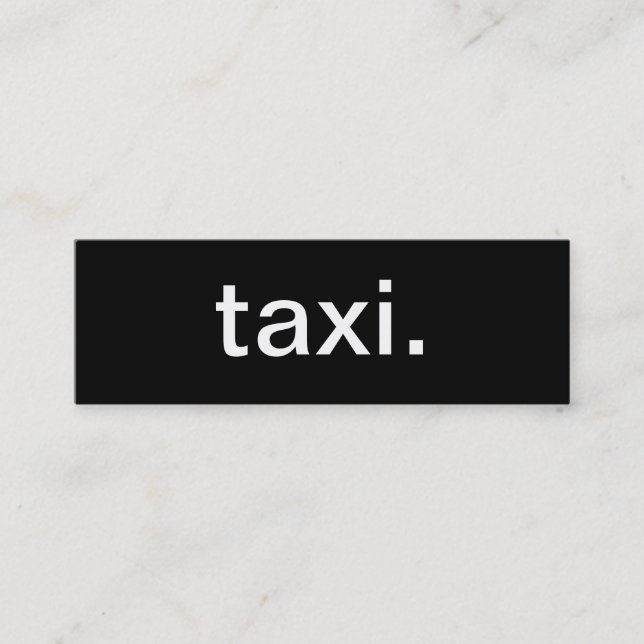 Taxi Business Card (Front)