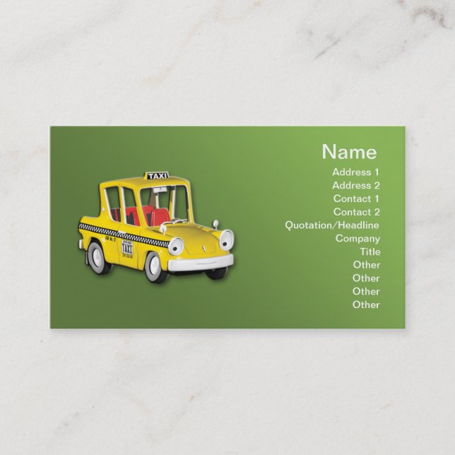 Taxi Business Card (Front)