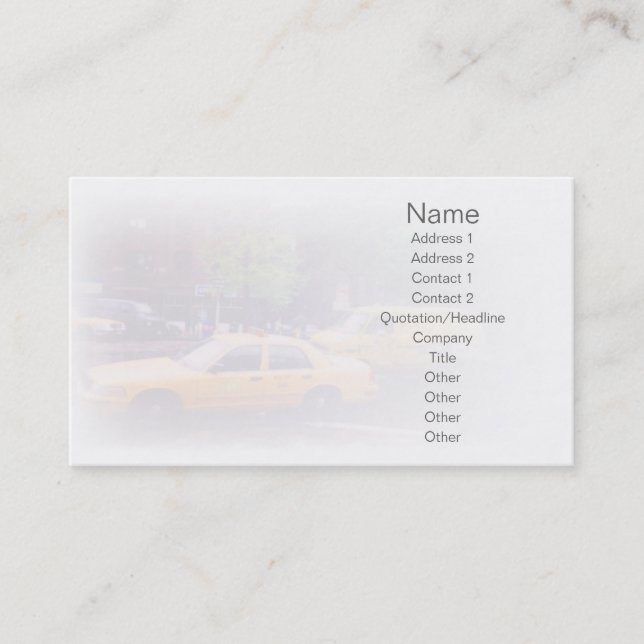 Taxi Business Card (Front)