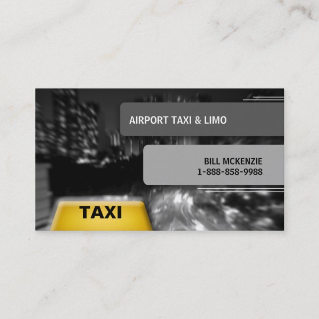 Taxi Business Card Cab 2 (Front)