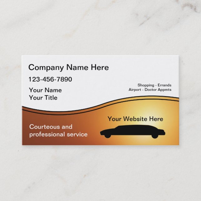 Taxi Business Cards (Front)