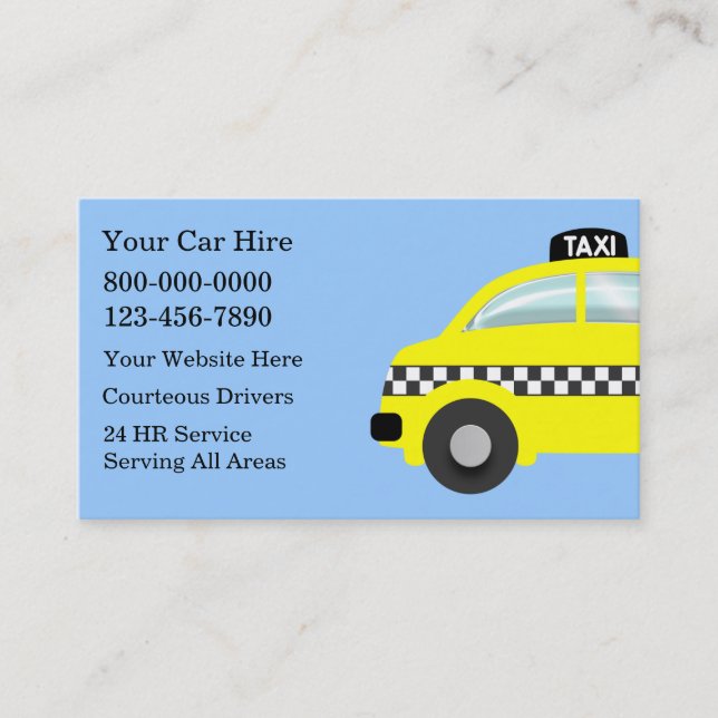 Taxi Business Cards (Front)