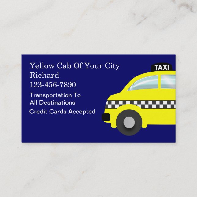 Taxi Business Cards (Front)