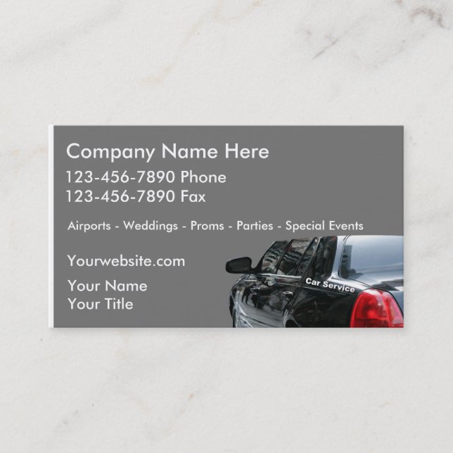 Taxi Business Cards (Front)