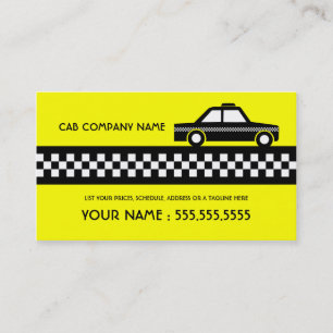 taxi cab business card
