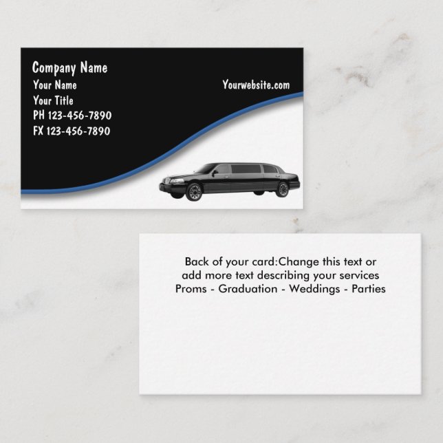 Taxi Cab Business Cards (Front/Back)