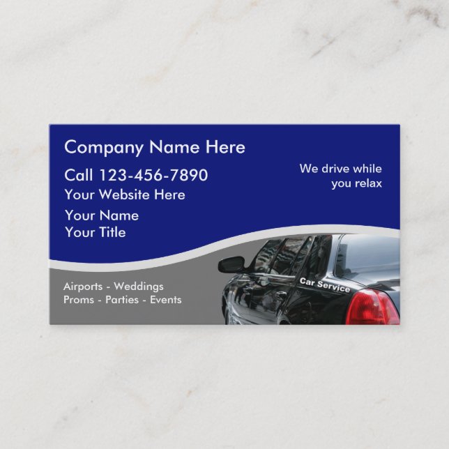 Taxi Cab Business Cards (Front)