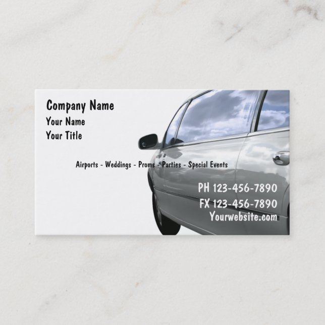 Taxi Cab Business Cards (Front)