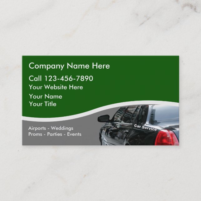 Taxi Cab Business Cards (Front)