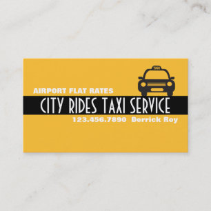 Taxi Cab Driver Services Business Card