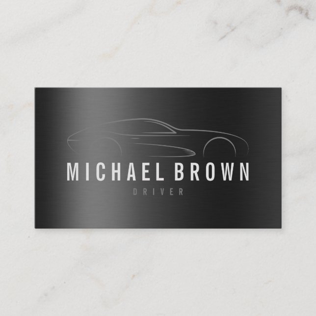 Taxi Cab Lux Car Driver Mobile Online Rent Business Card (Front)