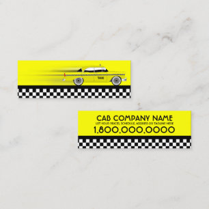 taxi cab mini business card