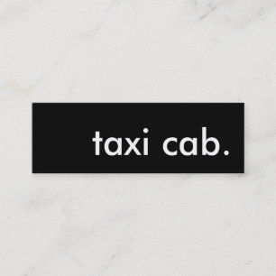 taxi cab. mini business card