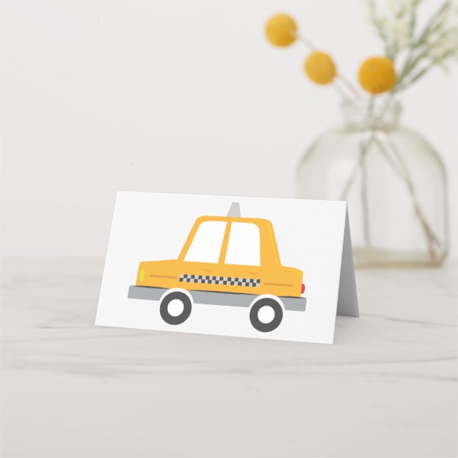 Taxi Cab Place Card (Front)