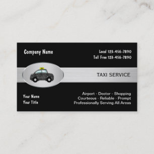 Taxi Cab Service Business Cards