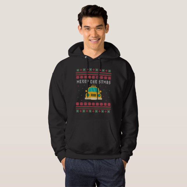 Taxi Cab Ugly Christmas Sweater (Front Full)