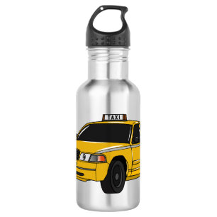Taxi cartoon illustration 532 ml water bottle