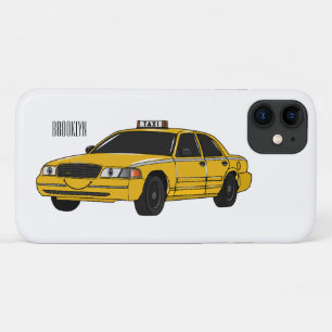 Taxi cartoon illustration iPhone 11 case