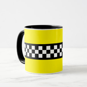 Taxi Check Stripe Pattern Mug