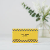 Taxi Chequered Business Card (Standing Front)