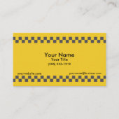 Taxi Chequered Business Card (Front)