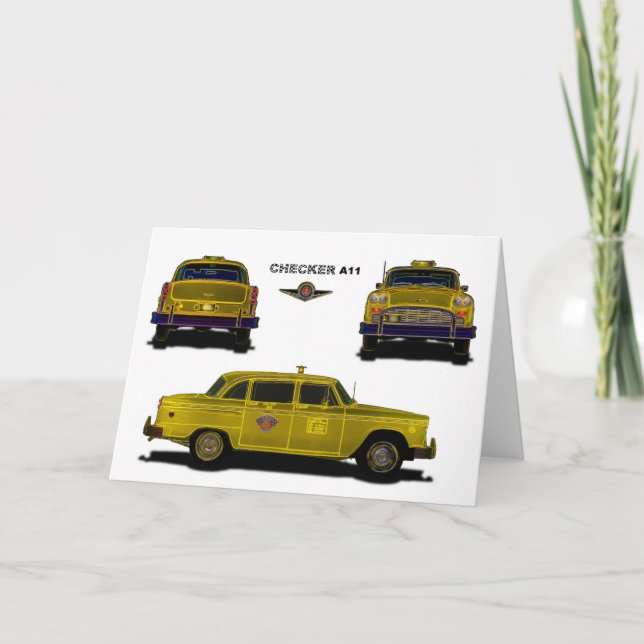 Taxi - Chequered Card (Front)