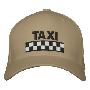 TAXI Chequered Embroidered Baseball Cap