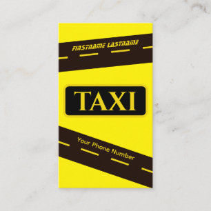 TAXI city streets for taxi driver cabdriver Business Card