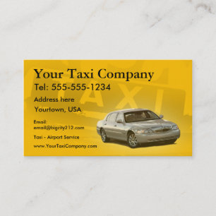 Taxi CUSTOMIZABLE Business Cards