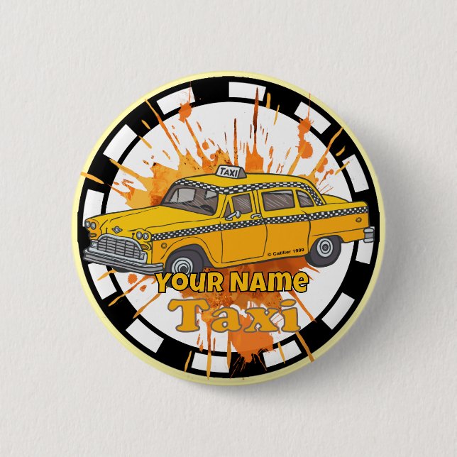 Taxi Driver 6 Cm Round Badge (Front)