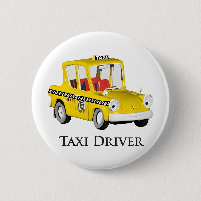 Taxi Driver 6 Cm Round Badge (Front)