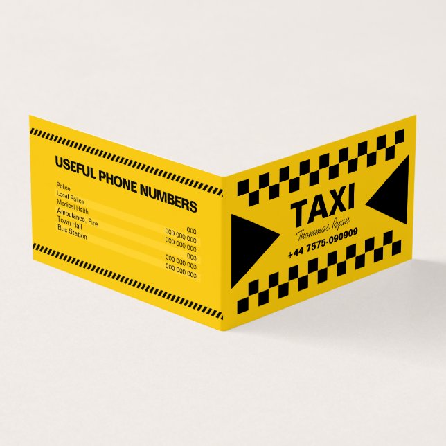 Taxi Driver Business Card (Outside)